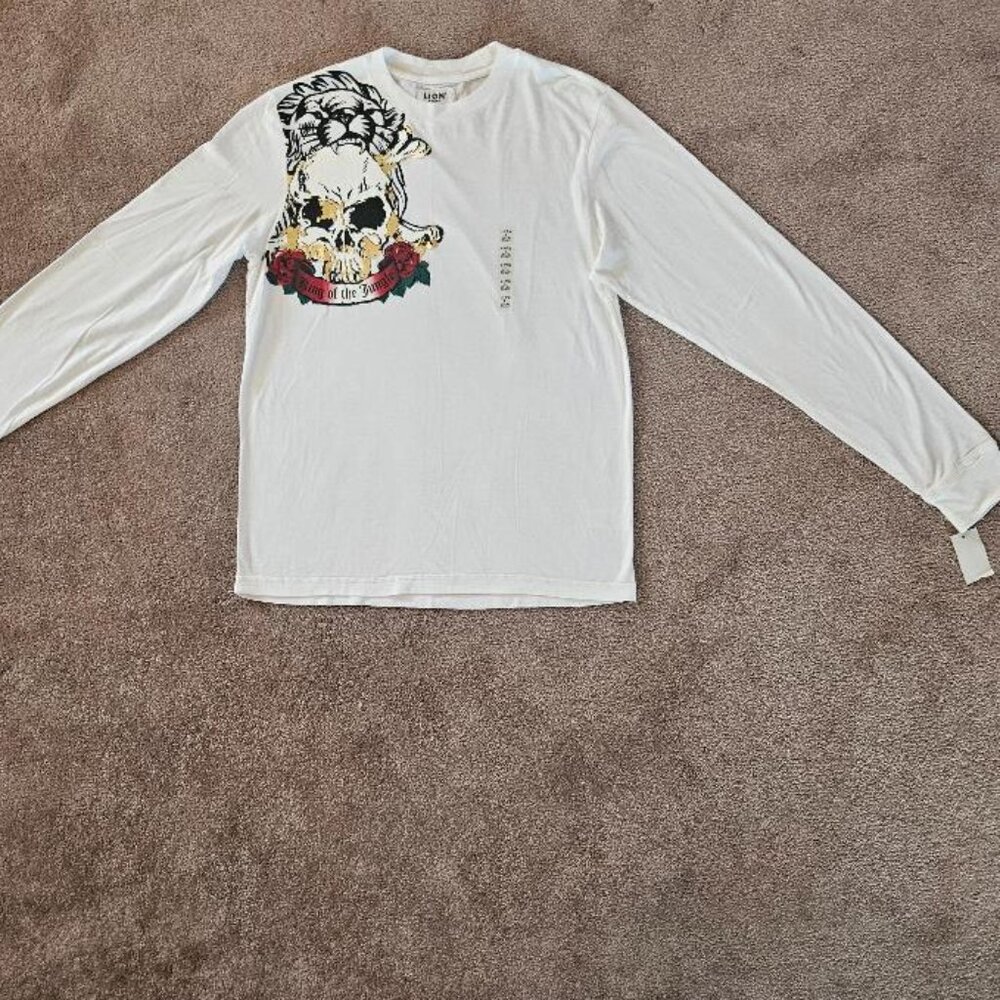 Skull in Lions Mouth "King of the Jungle", NWT, Size L - Picture 2 of 4